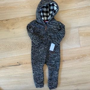 Heather black/grey one piece cold Weather suit